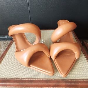 New JW PEI SARA MULE shoes in PINK & CARAMEL BROWN